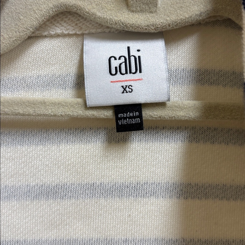 CAbi Women's Even Keel Navy and Cream Striped Blazer Jacket Size XS - Picture 3 of 7